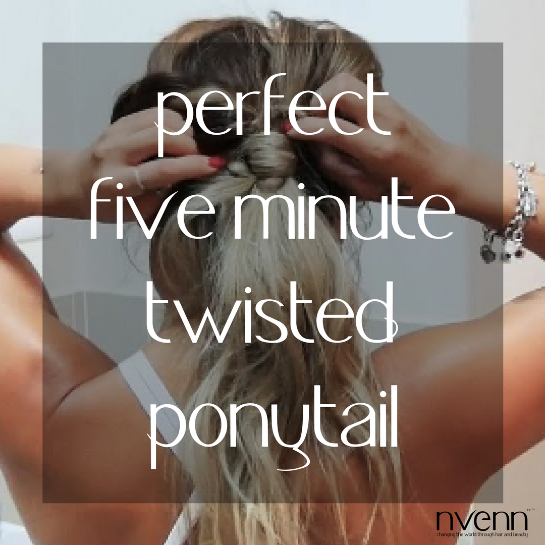 perfect 5 minute ponytail