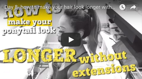 make your ponytail look LONGER without extensions.