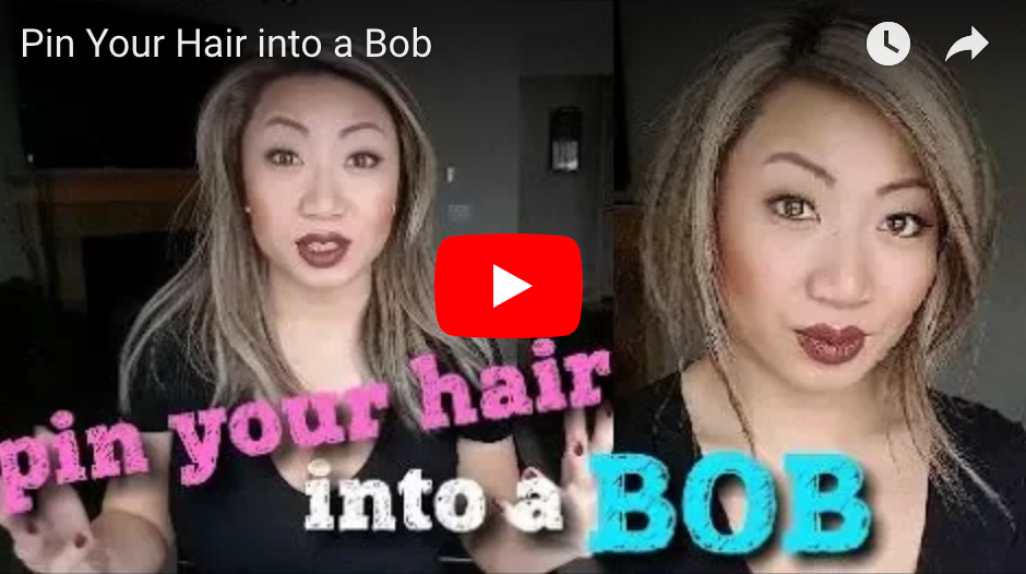 how to pin your hair into a BOB