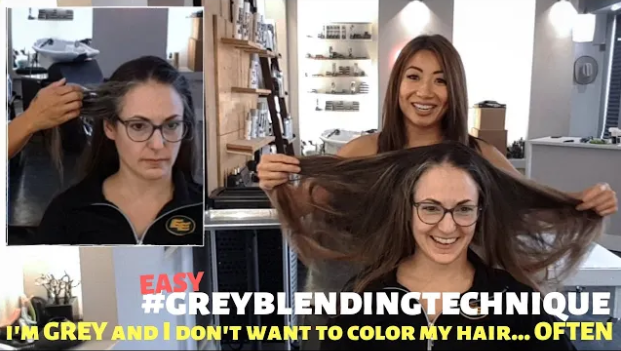 beauty strategies : I'M GREY and dont want to color my hair often. GREY HAIR blending techniques