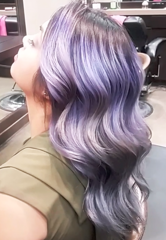 dynamic LAVENDER HAIR color & style