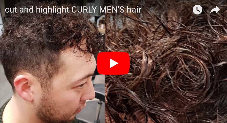 how to cut and highlight curly mens hair.